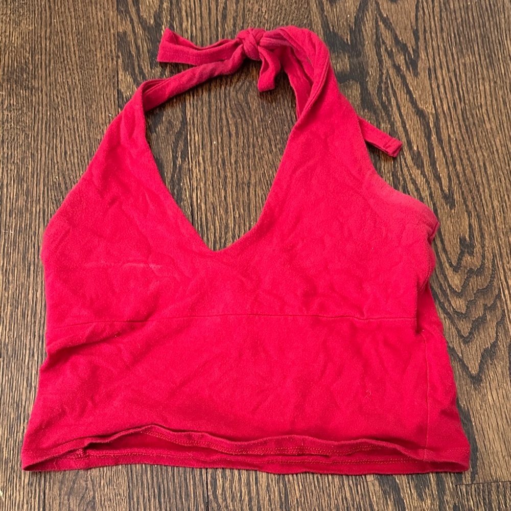 Hollister Vibrant Red Halter Top